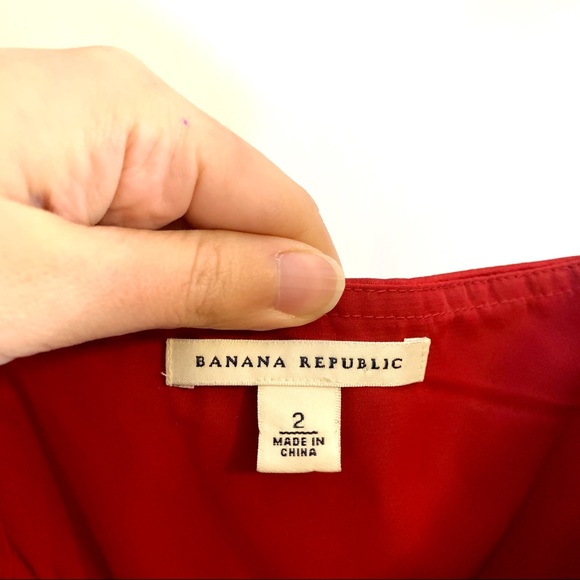 Banana Republic Red Silk Strapless Dress - Picture 6 of 7